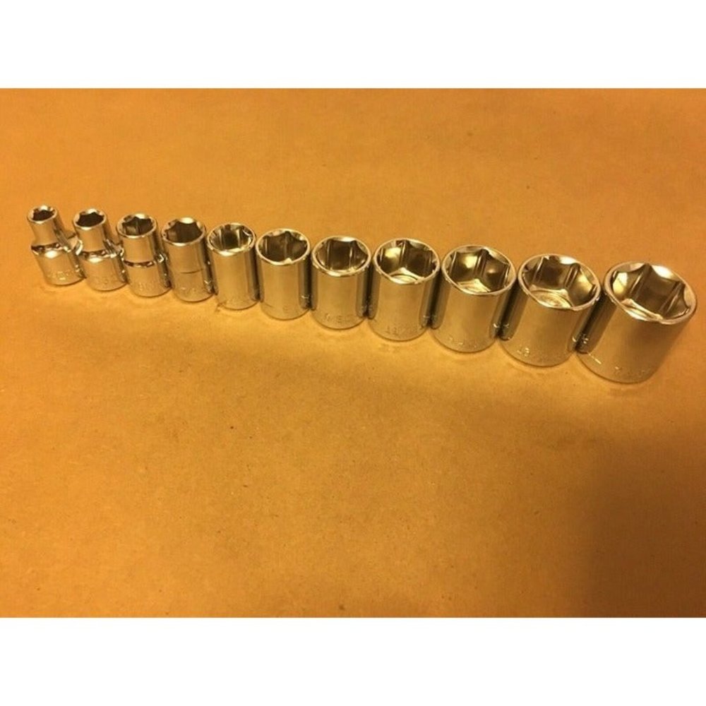 Craftsman Hand Tools Socket Set 3/8 Drive 11 pc Piece 6pt Point SAE Inch 1/4 7/8